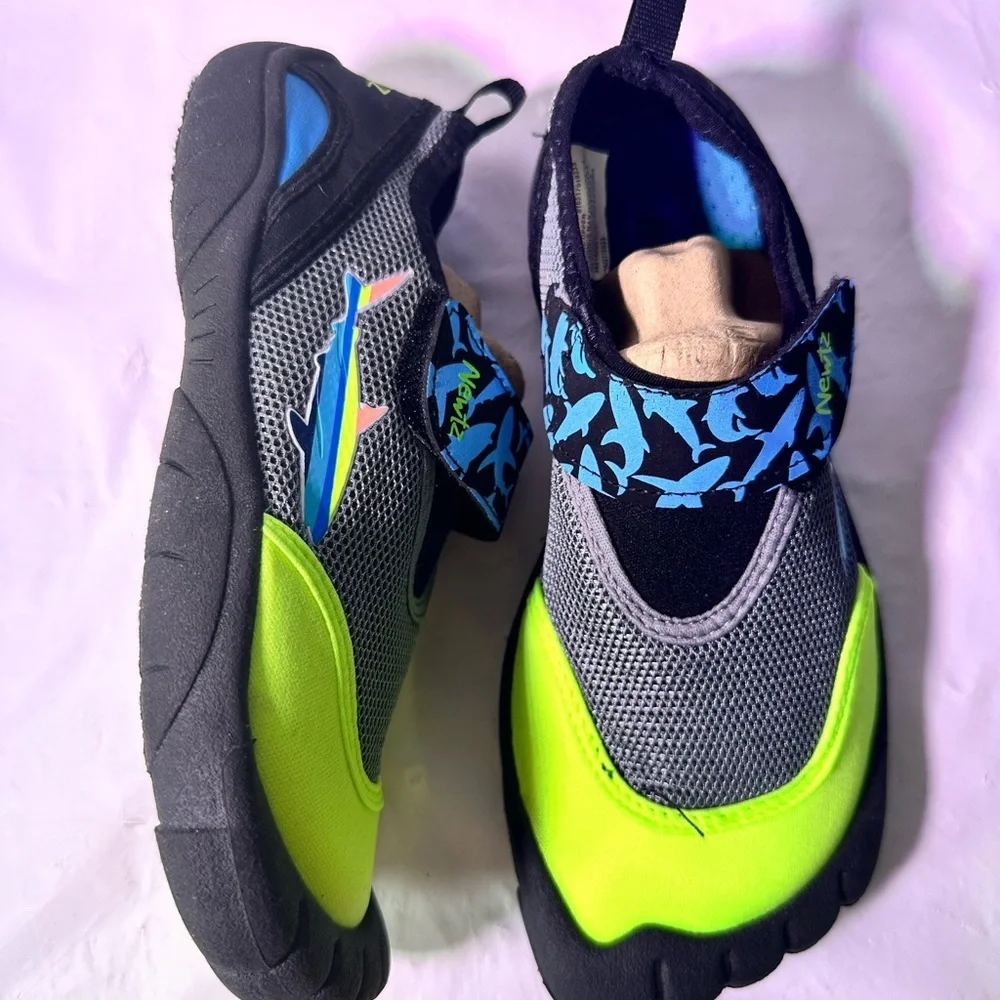 Newtz Kids Water Shoes - Lime Green and Black